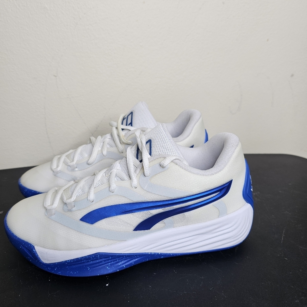 Puma Stewie 2 Team Womens Basketball Shoes White and Blue Size 7.5 Try On Like
